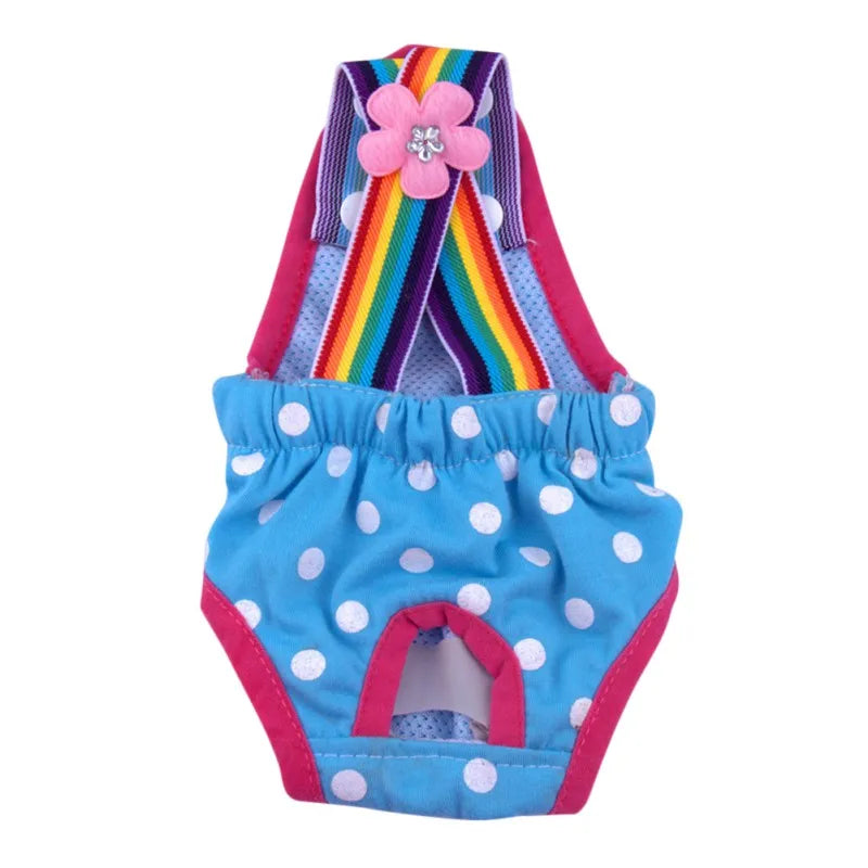 Culotte hygiénique pour chienne – Culotte menstruelle pour petite et moyenne femelle – Motif à pois