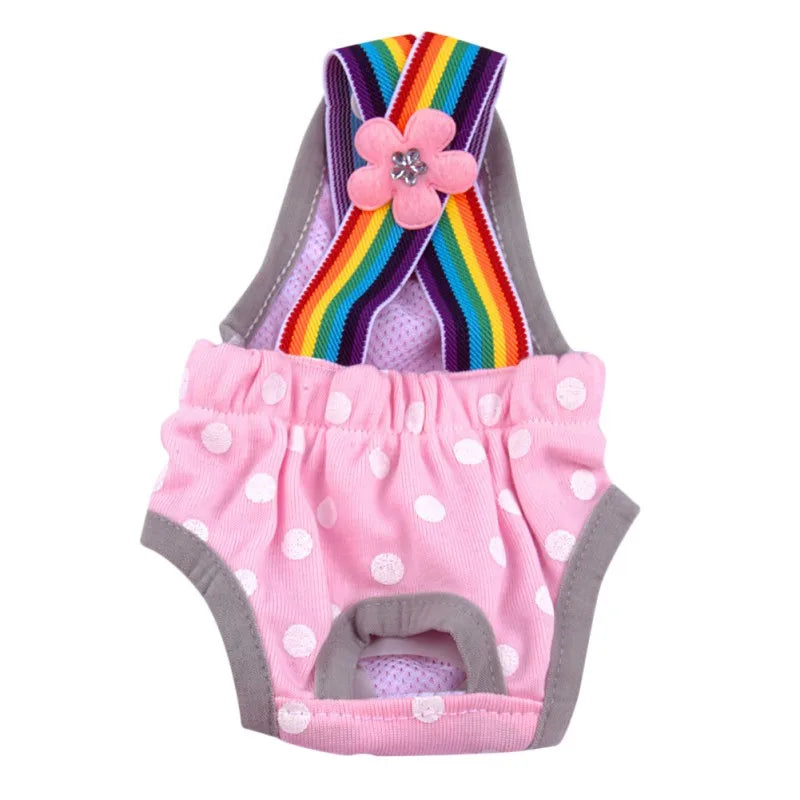 Culotte hygiénique pour chienne – Culotte menstruelle pour petite et moyenne femelle – Motif à pois
