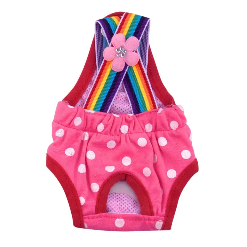 Culotte hygiénique pour chienne – Culotte menstruelle pour petite et moyenne femelle – Motif à pois